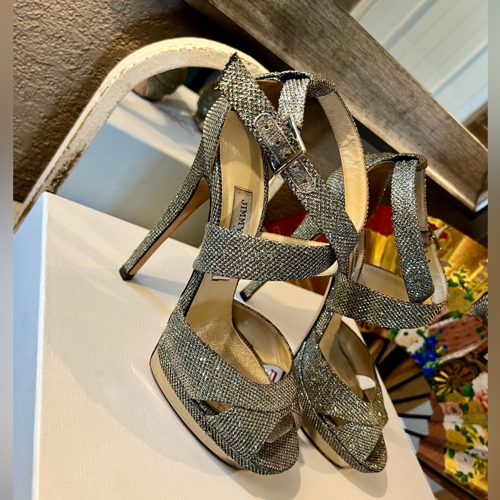 Jimmy Choo GOLD heels 38 - Picture 3 of 6